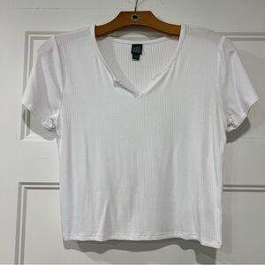 Wild Fable Ribbed Cropped Babydoll T-Shirt